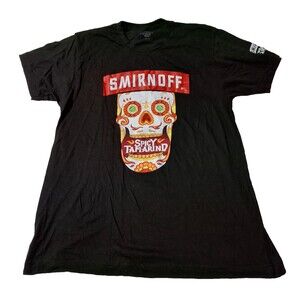 Smirnoff Vodka Skull Dia De Los Muertes Spicy Tamarind Shirt Black L Mexico